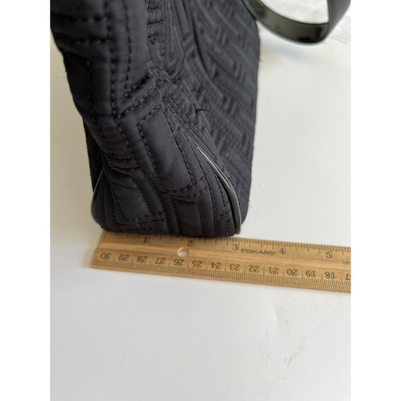 Vera Bradley Black Quilted Shoulder Tote Hand Bag - Picture 6 of 16